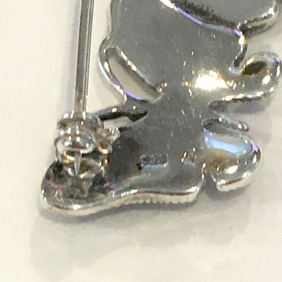 Vintage Sterling Silver Marcasite Butterfly Pin Broach - Picture 10 of 11